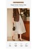 New Women's Iridescent Double Layer Pleated Puff Skirt - Korean Style Fairy Mesh Skirt