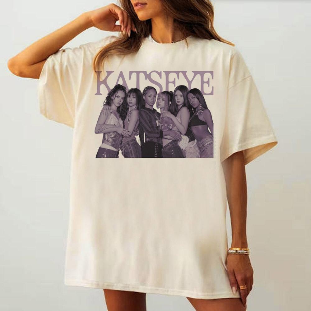 Katseye Tshirt Female Pop Culture Pastel Aesthetic Psychedelic Graphic T Shirt Anime Vintage Hip Hop Pop Culture Graphic Classic