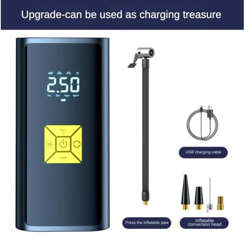 

1PC Car Mounted Inflation Pump Intelligent Digital Display Wireless Tire Inflation Pump Tire Pressure Detection