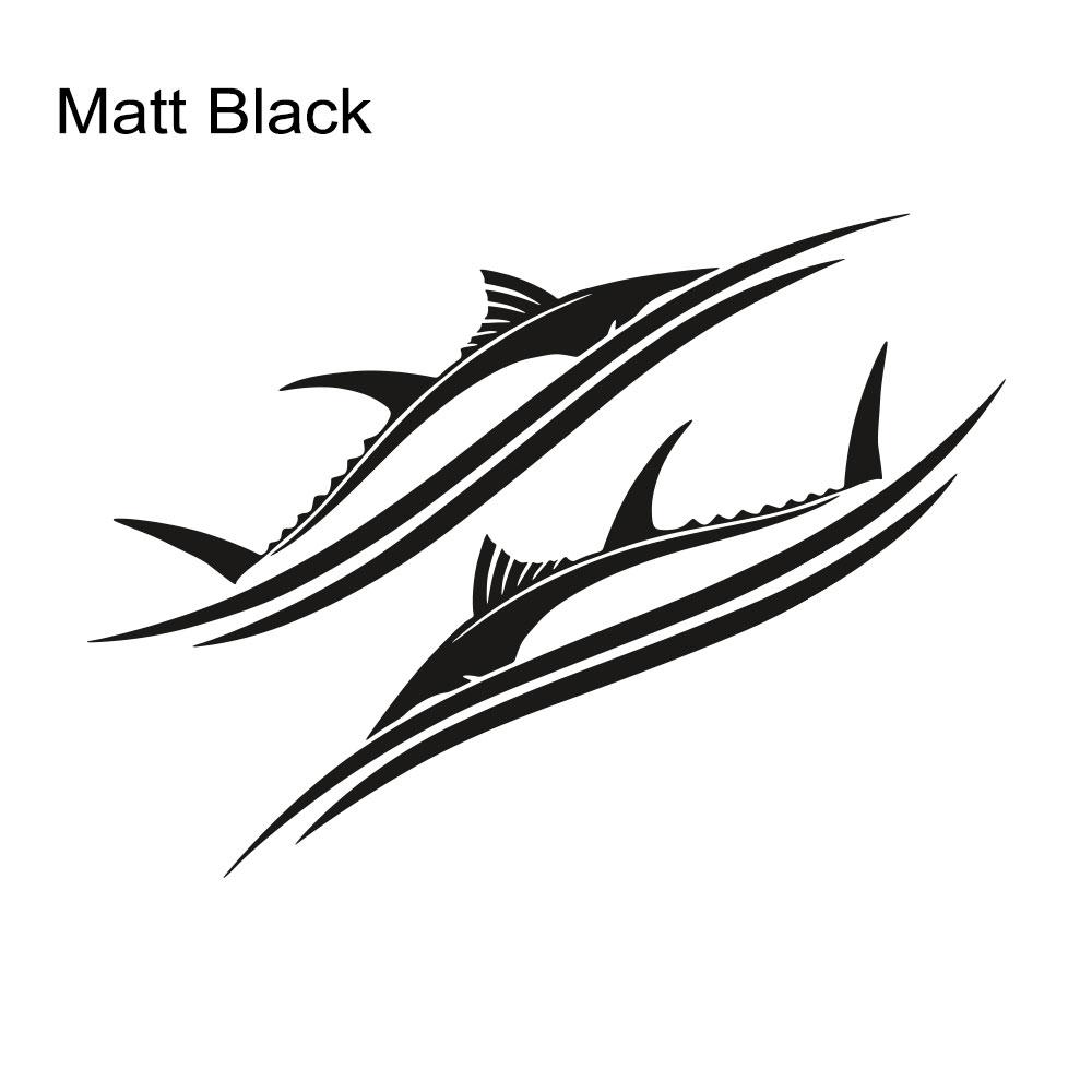 2pcs/set Fish Stripes Style Car Decals for Vehicle Car Boat RV Campervan Caravan Motorhome Window Decorate Waterproof Vinyl