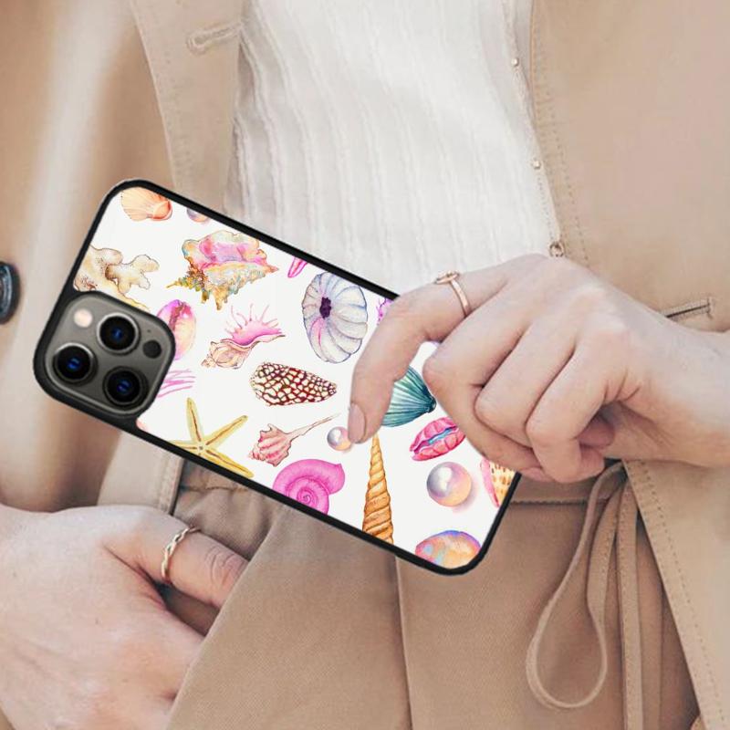 Seashell Shell Sea Art Magnetic Phone Case For APPLE iPhone 17 Air 16 14 13 12 Pro Max 15 Plus Wireless Charge MagSafe Cover