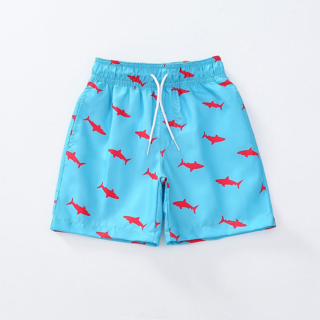 Boys' Swim Trunks - Mesh Lined Drawstring Beach Shorts