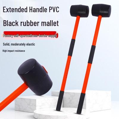 Heavy-Duty PVC Leather Grip Octagonal Rubber Hammer for Demolition