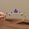 Simple Baroque Crystal Crown Tiara Elegant Design Crystal Rhinestone Princess Crown Sweet Style Bridal Crown Photography Props