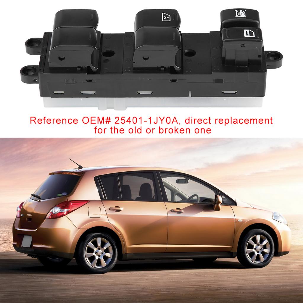Elektrische Fensterhebersteuerung   Leistungsauto-Ersatzteil für TIIDA 2007-2010 mit OEM 25401-1JY0A sy Installation