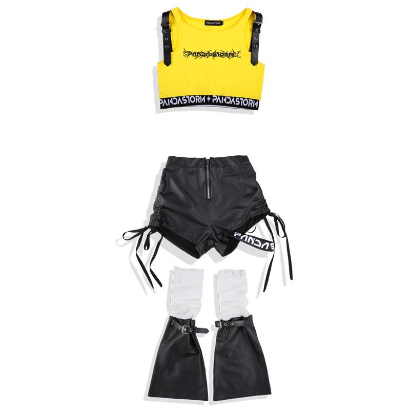 Kids' Hip Hop Street Dance Performance Outfit - Jazz Dance Fashion Show Drum Set Vest and T-shirt for Boys and Girls