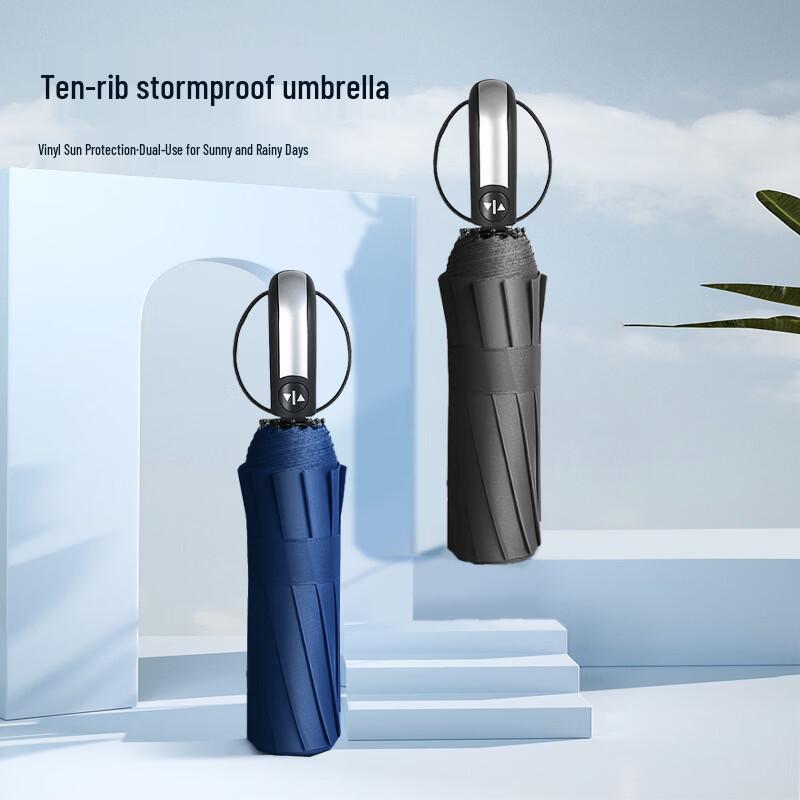 Jieguo Automatic 10-Rib Business Sun & Rain Umbrella