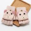 Kids' Winter Fingerless Flip-Top Writing Gloves – Warm Half-Finger Gloves for Boys & Girls