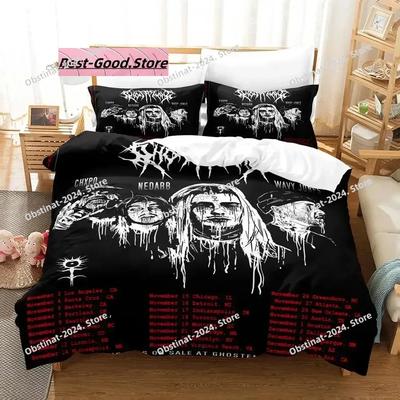 Ghostemane Bedding Set Single Twin Full Queen King Size Bed Set Aldult Kid Bedroom Duvetcover Sets 3D Print Cool Hip Hop