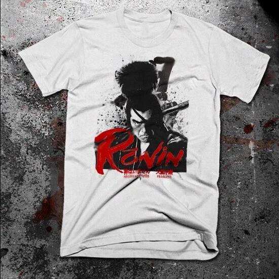 Samurai T-Shirt Japanese Warrior Bushido Code Kanji Shogun Katana Cotton tee S