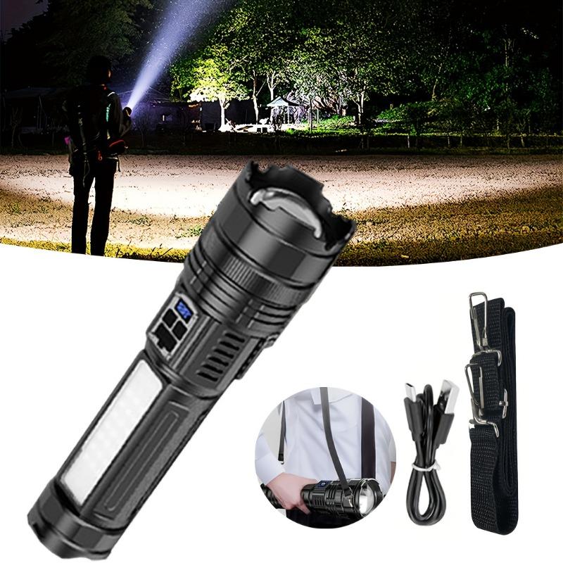 1Pc Adjustable Flashlight, Long Battery Life, Suitable for Camping, Running, Hiking, Fishing, Mountaineering, Etc.
