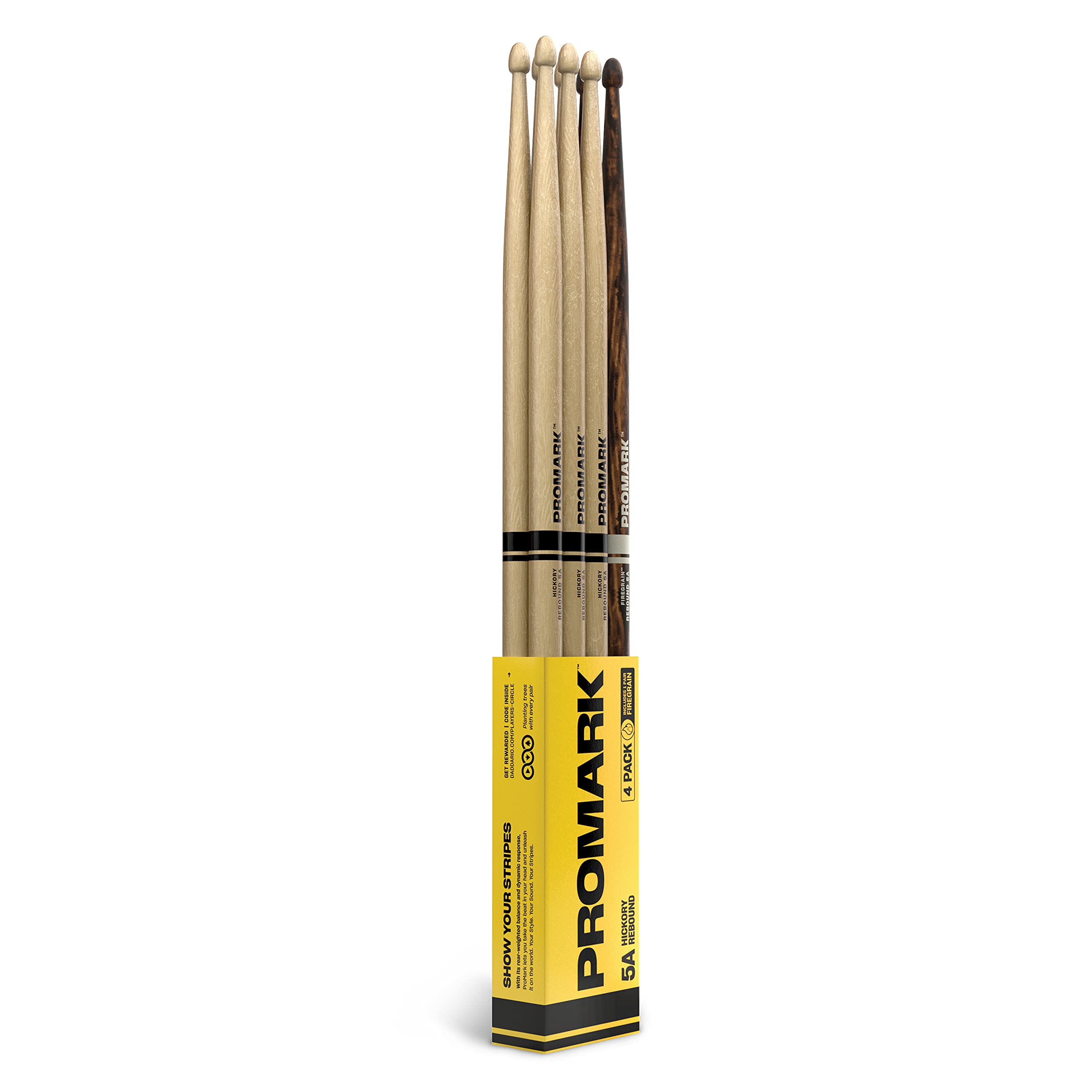 

PROMARK Drumstick 4 pair bundle pack Rebound Balance 5A pair FIREGRAIN R5AFGx1 (RBH565AWx3 + pair) RBH565AW-4PFG []