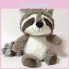 Adorable Big Tail Gray Raccoon Plush Doll Soft Stuffed Animal For Childrens Gift