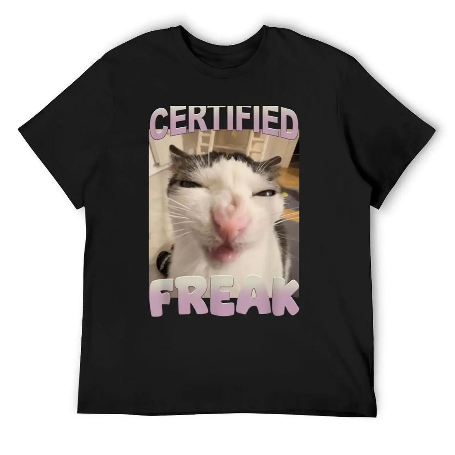 

Certified freak T-Shirt hippie clothes summer 2025 cotton man t-shirts custom shirt men t shirts XXXXXL чорний