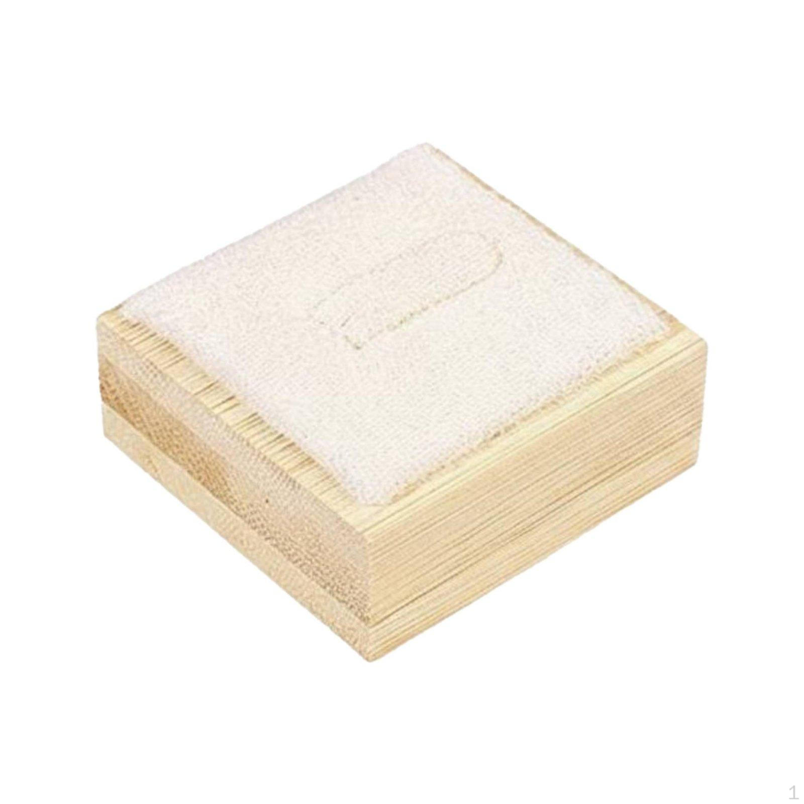 Jewelry Rings Display Stand Wooden Band Holder Elegant Storage Organizer for Photographers, Beige