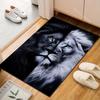 1PC Black and White Lion Art Carpet for Living Room Bedroom Sofa Home Decor Rus Non-slip Floor Mat Luxury Gift Multiple Sizes