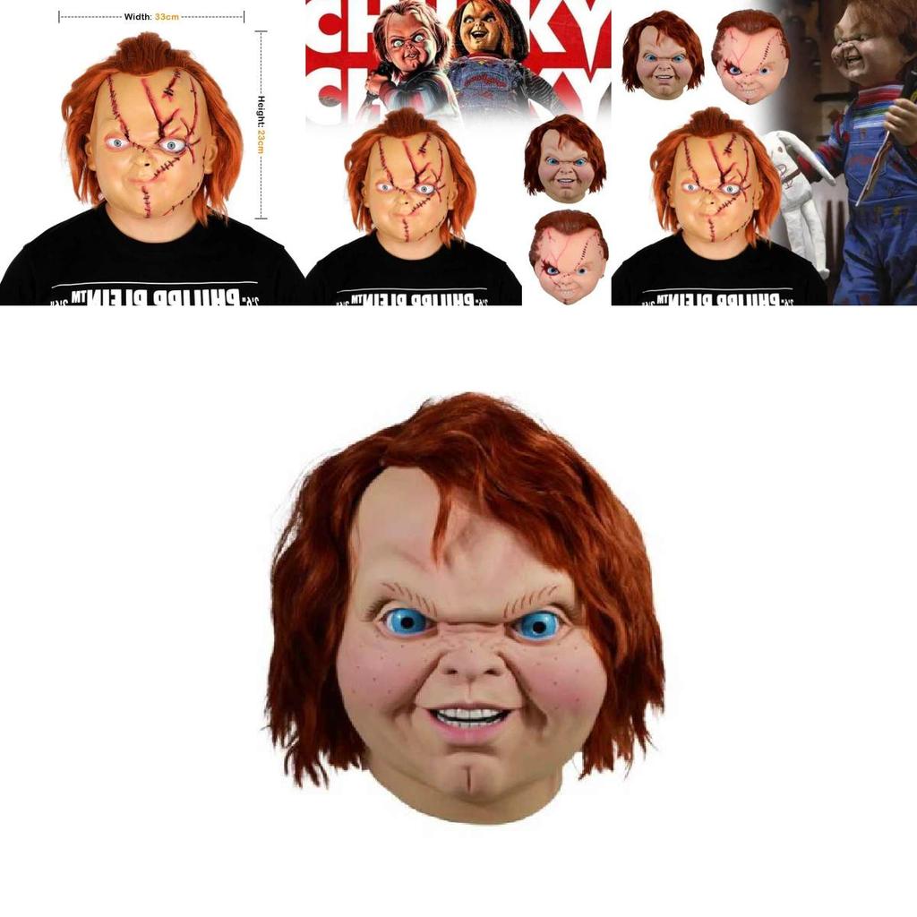 Childs Play Horror Movie Prop Latex Mask For Halloween Costume And Horror Fans