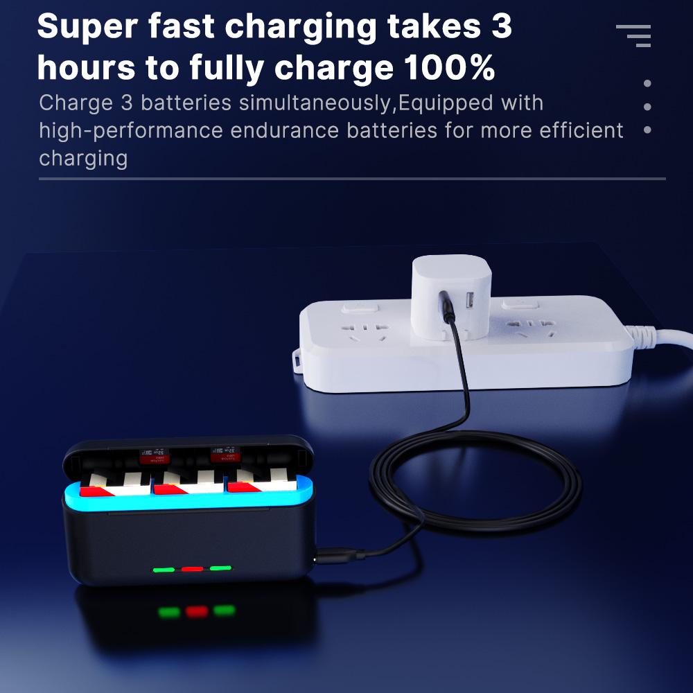 Tragbare Aufbewahrungsbox Ladegerät für GoPro Hero 13 Canmera Akkuladefach für Go Pro Action Kamera Zubehör