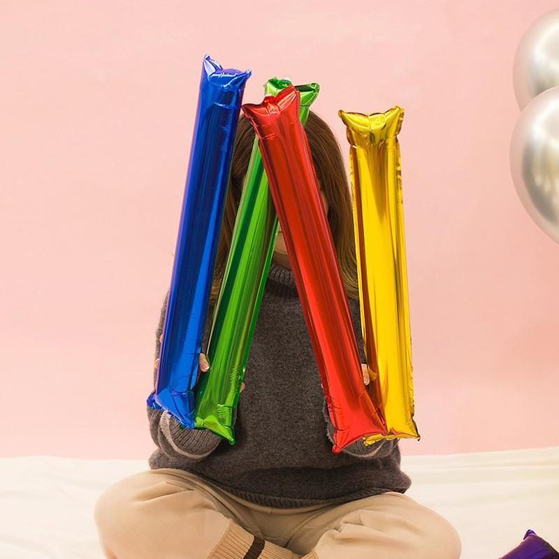 40 peças Bastões de Animação Bastões Trovão Metálicos Vibrantes Bastões Infláveis Animação Criador de Ruído Balões Festas de Futebol