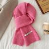 Korean Style Solid Color Knitted Scarf Women Warm Thick Neck Warmer Winter Accessory
