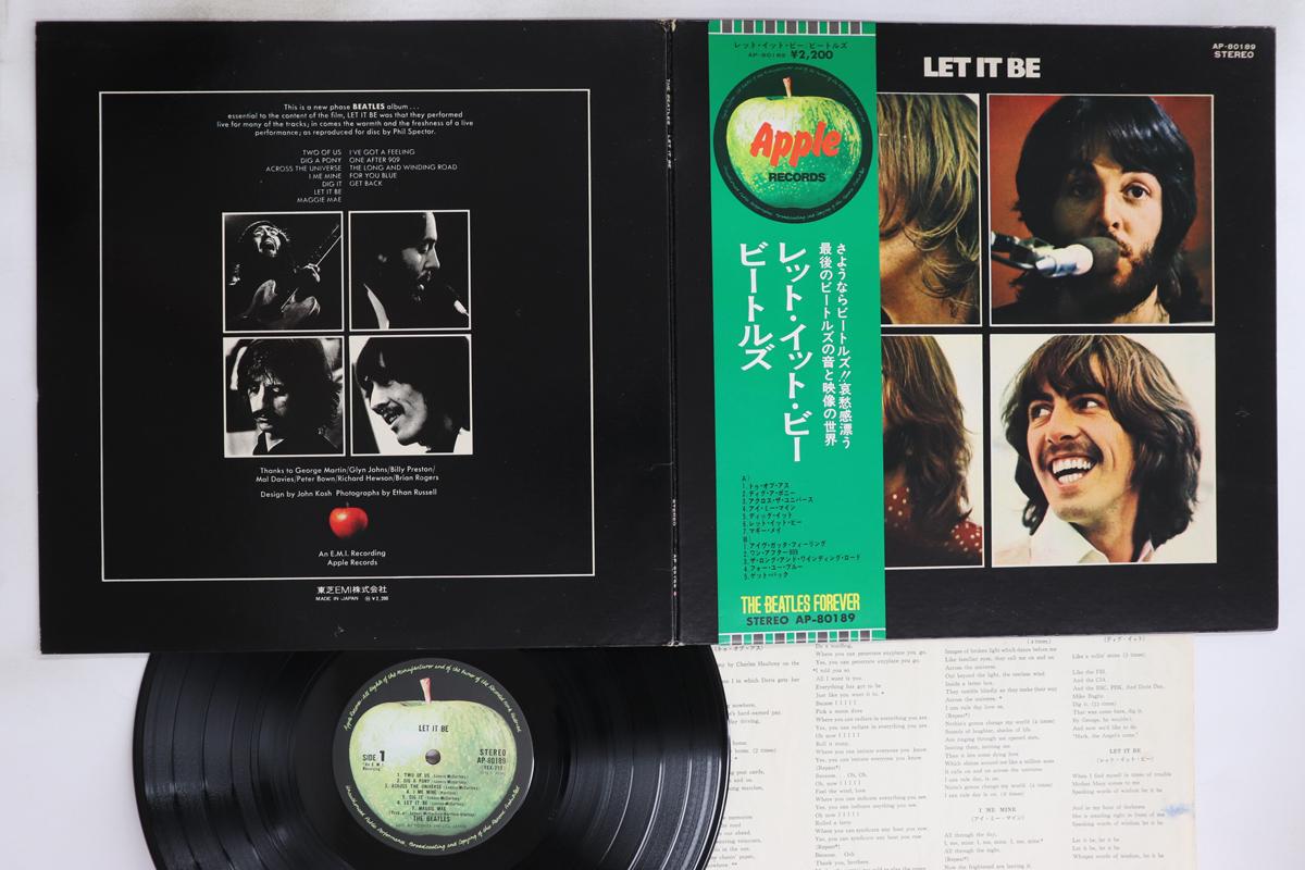 

LP Record BEATLES - Let It Be AP80189 APPLE 1974 Japan Obi Rock Used