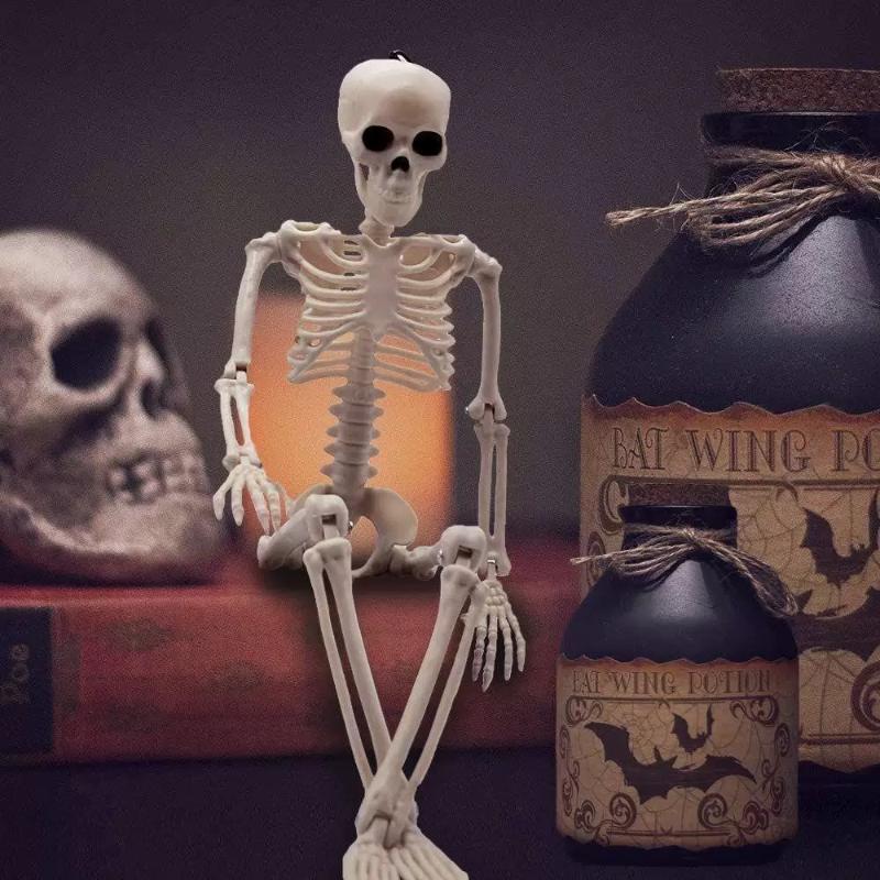 Halloween Human Skeleton 40Cm Movable Skeleton Human Skeleton Halloween Horror Decorations Haunted House Horror Props