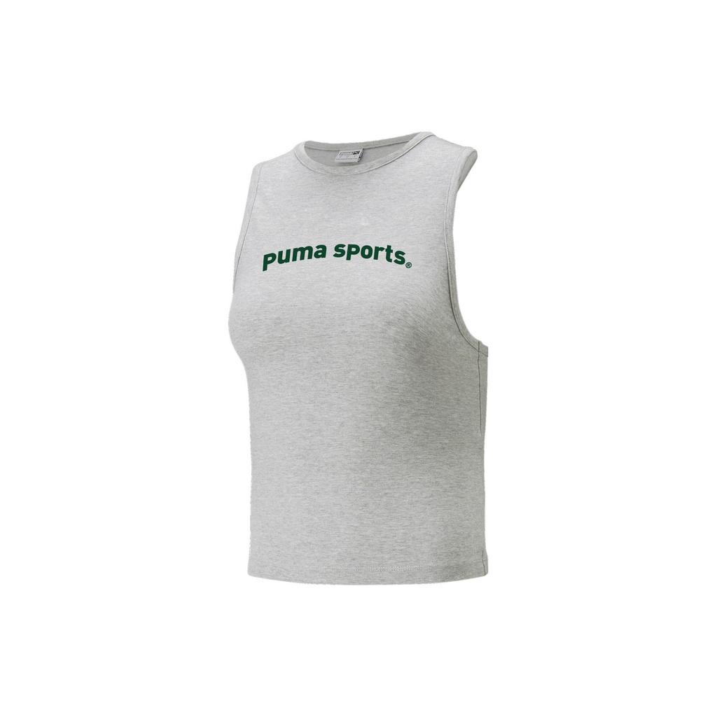 Puma Team Tank Top Women Tops Light-Heather-Grey 622575-04