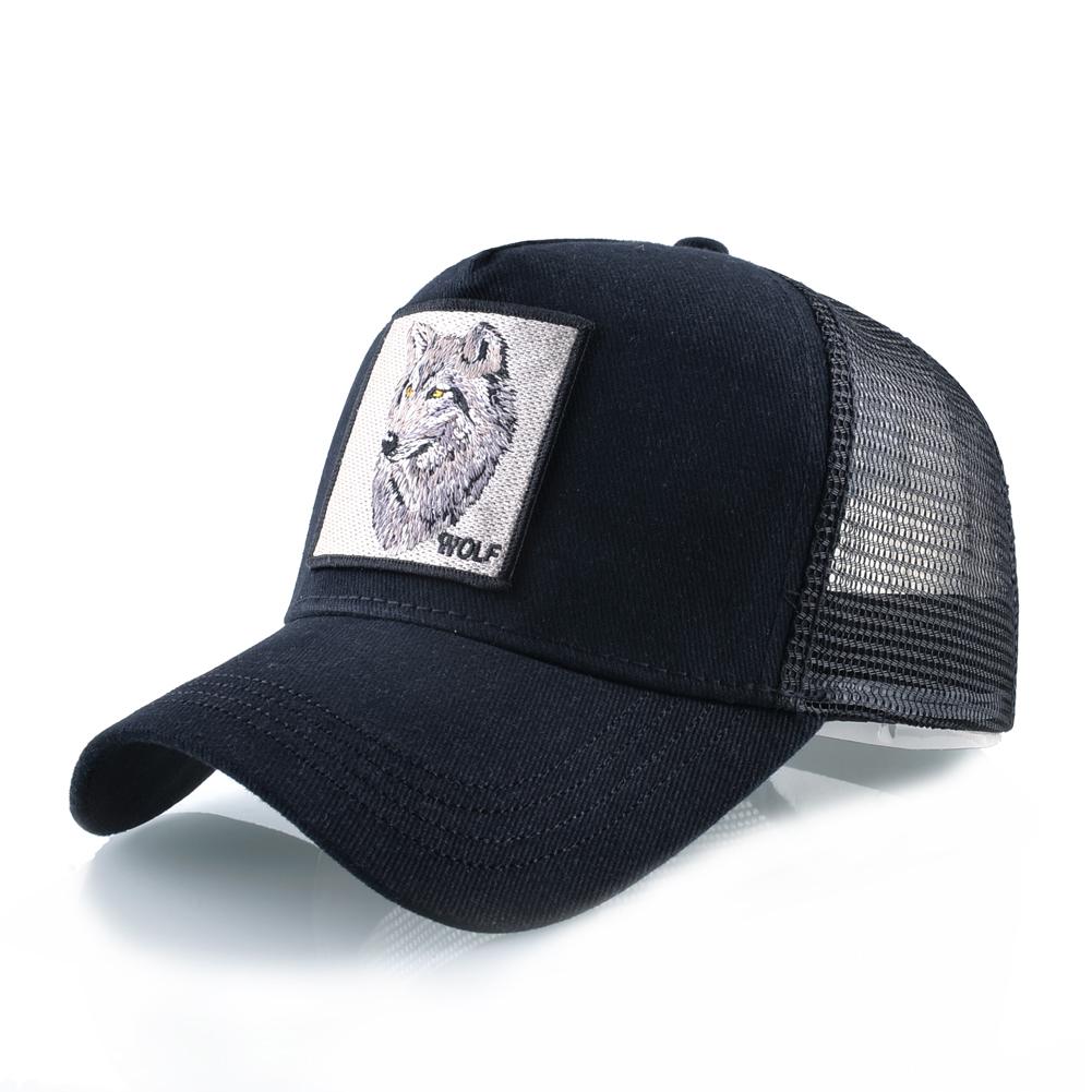 Freedom Outdoors Women's Fashion Baseball Cap With Embroidery Wolf Patch Snapback Hip Hop Trucker Caps Men Outdoor Breathable Visor Hat