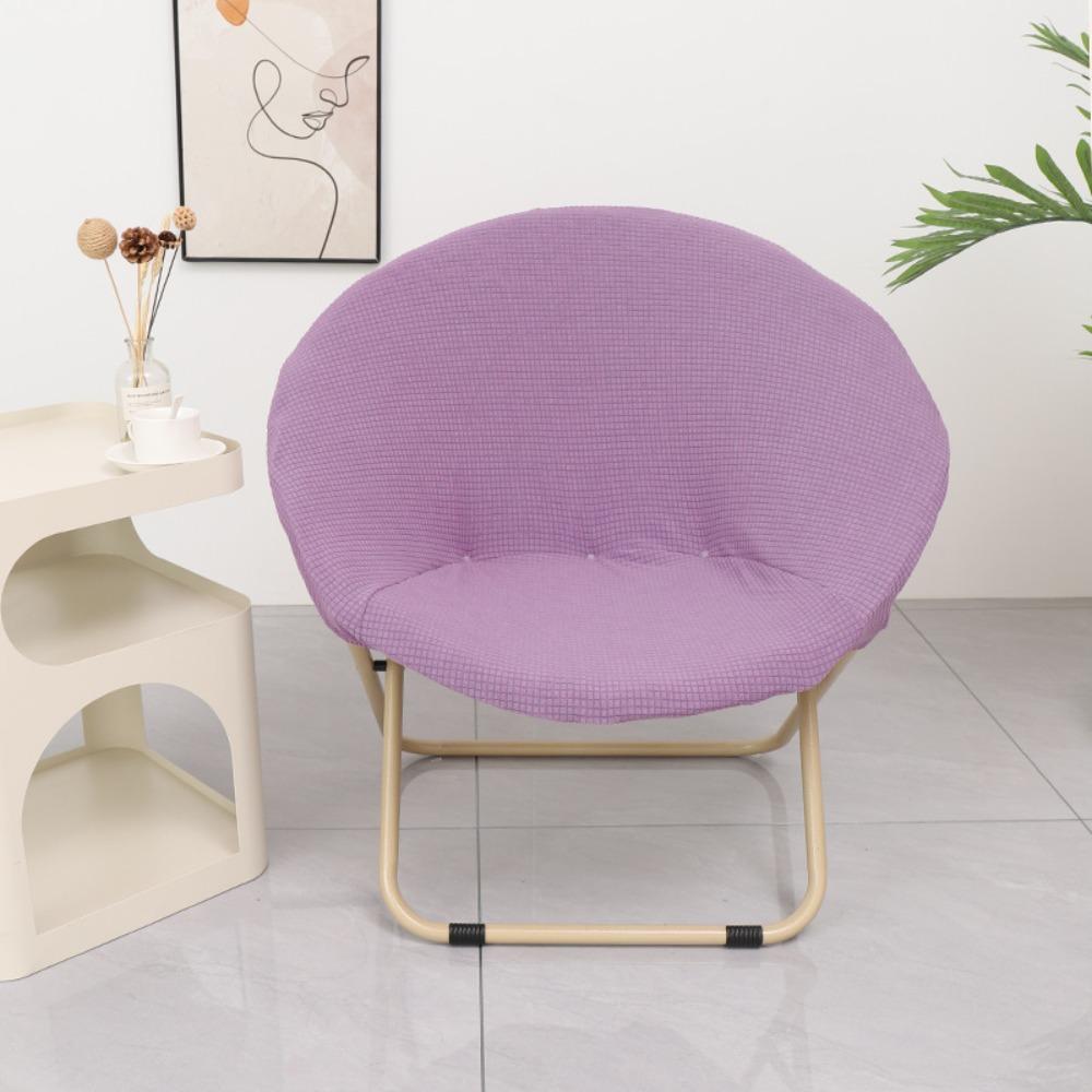 Knitted Saucer Chair Cover Solid Color Camping Seat Cover Fit Outdoor Chair