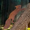 2D Animal Garden Stake, Cute Duck Yard Art Stake, Rusty Squirrel Garden Decoration for Yard Tree Lawn Flower Bed