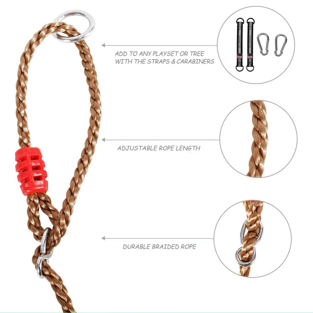Indoor Swing for Kids and Adults, IndoorOutdoor Swing, Hanging Swing, Weight Capacity Approximately 150kg, Adjustable Rope Length, Pre-Swing Zent