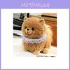Cute Lace Scarf Pomeranian Plush Doll Children Companion Toy For Kids Comfort And Sleep