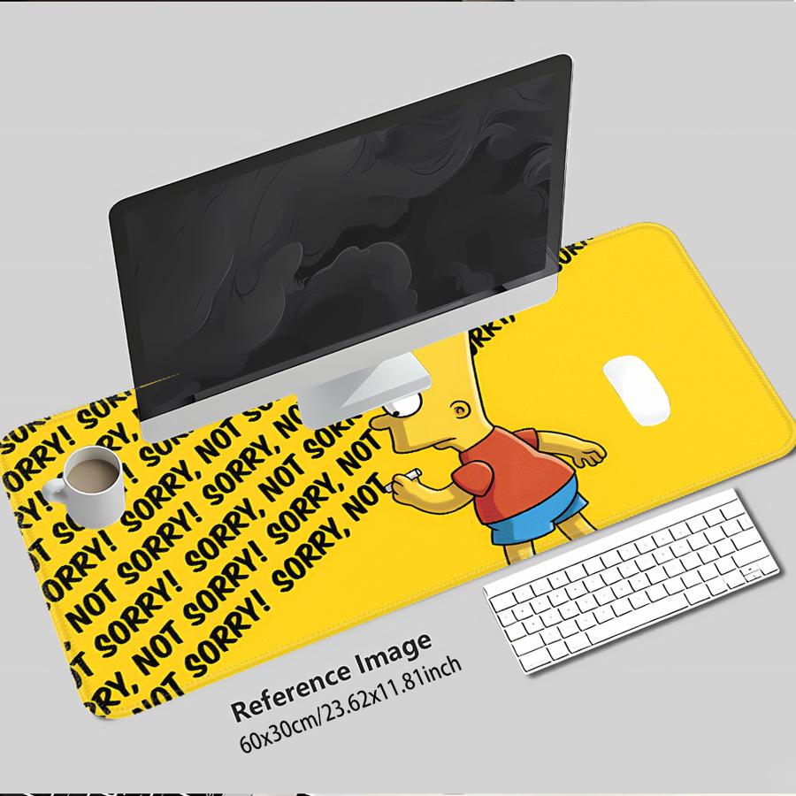 Tappetino per Mouse Accessori da Scrivania Tappetino per Tastiera Mouse Tappetino per Computer Laptop Tappetino per Console di Gioco Tappetino per Ufficio Antiscivolo Divertente Simpson