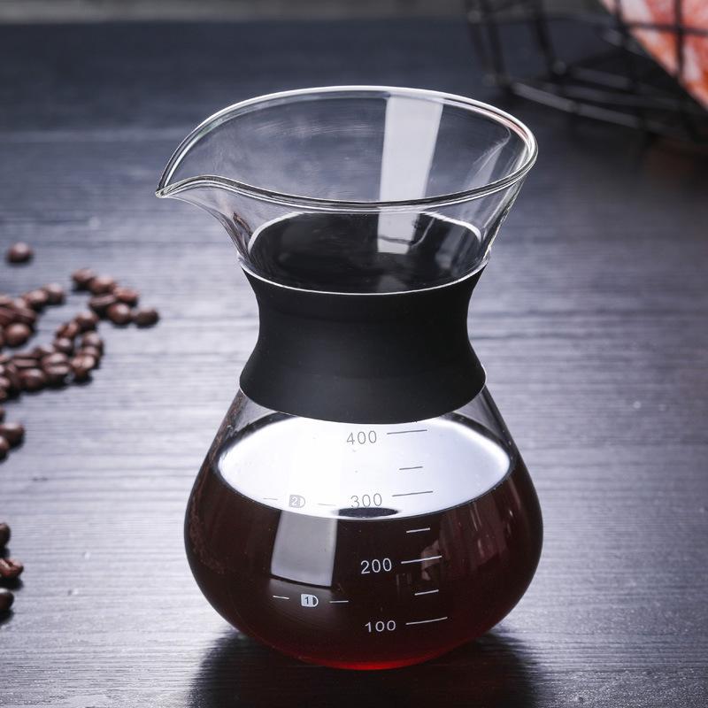 Thickened Glass Pour-Over Coffee Maker and Sharing Pot for Home Use