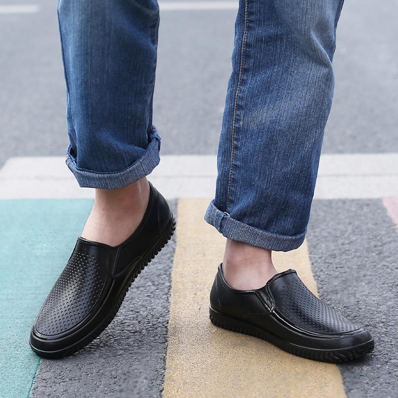 

Water shoes spring and autumn low-top men s rain shoes beef tendon sole short tube shallow mouth work anti-skid chef shoes fishing shoes 39