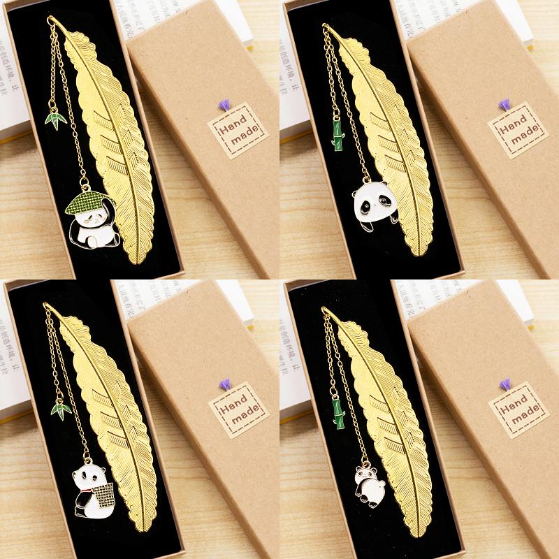 Elegant Metal Panda Bookmark Gift Box - Chinese Style for Teacher's Day, Graduation & Birthdays