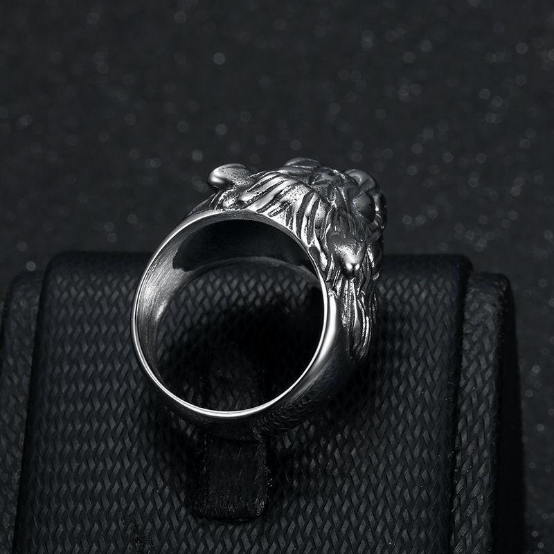Hip Hop New Fashion Men Tiger Rings 316L Stainless Steel Animal for Men Ring Vintage Jewelry