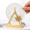 Creative Metal Desk Calendar Perpetual Manual Rotating Office Decor Ornament Gift