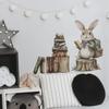 Cute Bunny Reading Wall Stickers Cartoon Watercolor Style, Educational Wall Art for Kids Room, Study Room and Living Room Decor