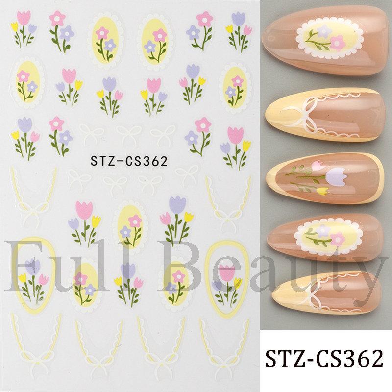 Nail Art Stickers Ins Red Lip Cherry Strawberry Y2K Sweet Cool Style Bow Digital Adhesive Nail Stickers