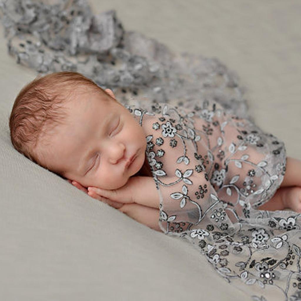Newborn Baby Boy And Girls Lace Blanket Photo Photography Props Outfit