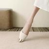 Fashion 2025 Temperament Block Heel Sandals Summer New Metal Square Toe Shallow Mouth One Belt Non-slip Wear-resistant High Heels