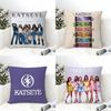 Kpop Style Eyekons Kpop Style Band K-Katseye 3 Pillow Case Natural Linen Double-Sided Printing Sofa Home Decor Cushion Cover