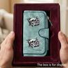 Unique rose skull design men's large-capacity wallet with business card slot and cash pocket, suitable for formal occasions and office use, a gift