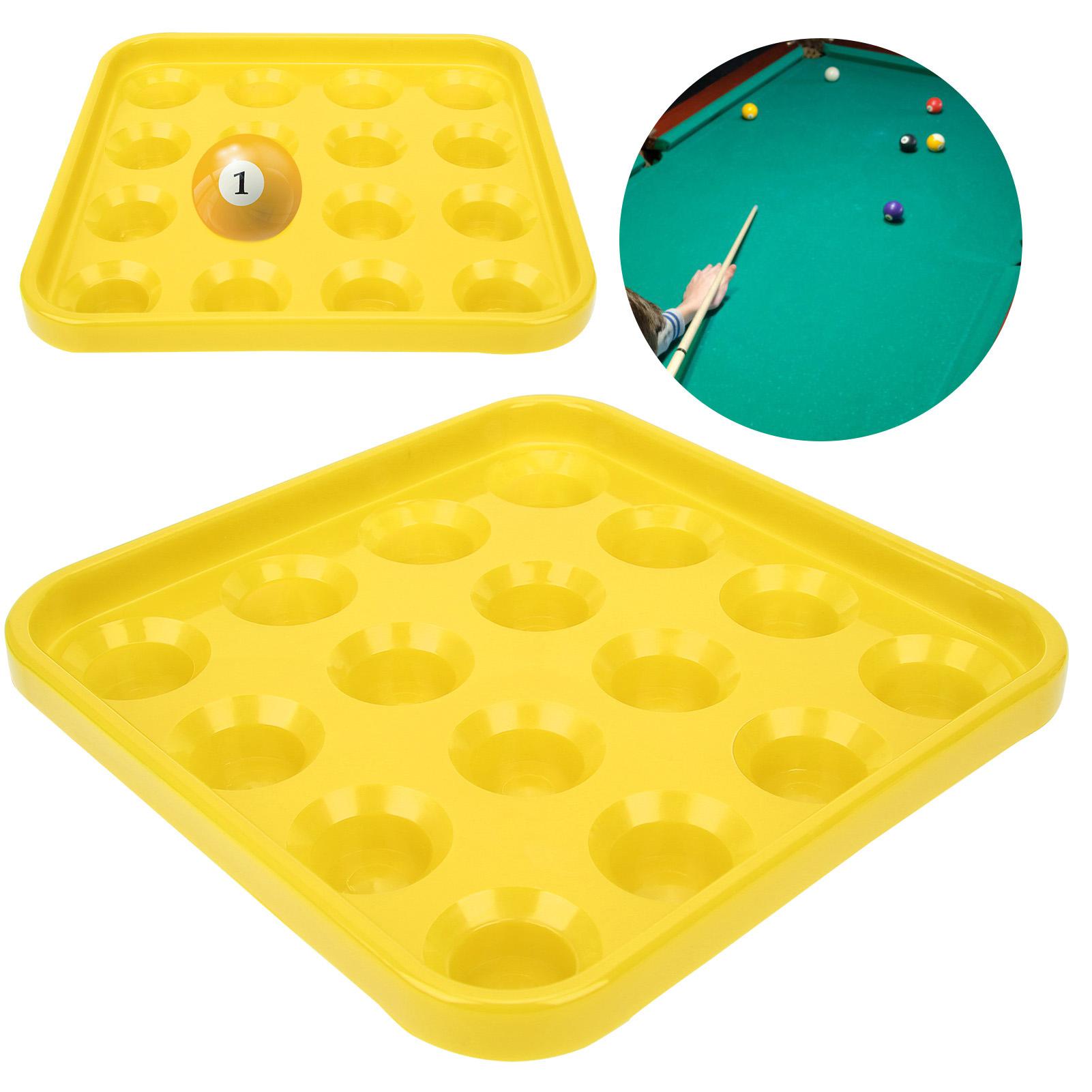 

Black Plastic Billiard Tray 16 Holes Storage Holder Box Billiards Accessories