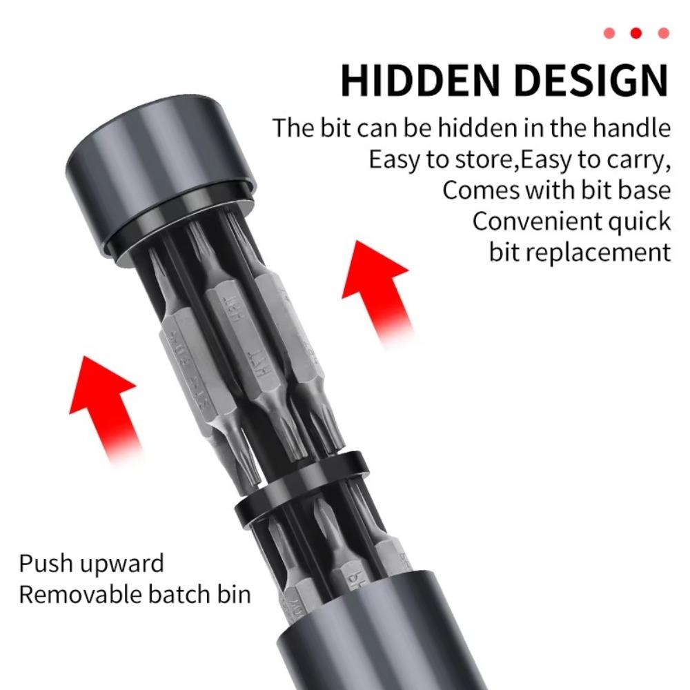 Kit Biți Șurubelniță Stil Pix Multi Bit Instrument Manual de Reparare pentru Ochelari Ceas Calculator