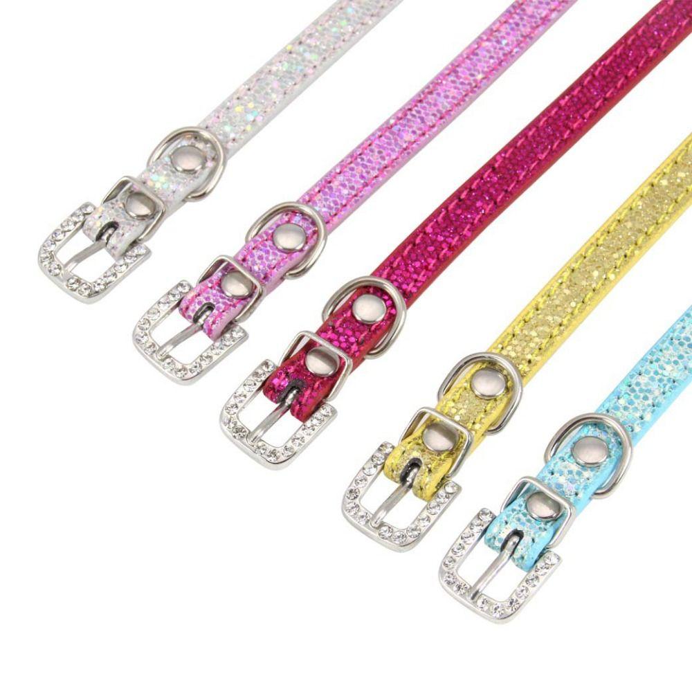 Adjustable Bling Rhinestone Cats Collars Super Shining Crystal Puppy Necklace Photograph