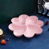 Grid Storage, Fruit Plate, Four-Leaf Clover, Dried Fruit Plate, Lucky Grass Snack Plate, Dessert Plate, Fruit Plate, Peach Heart Plate.