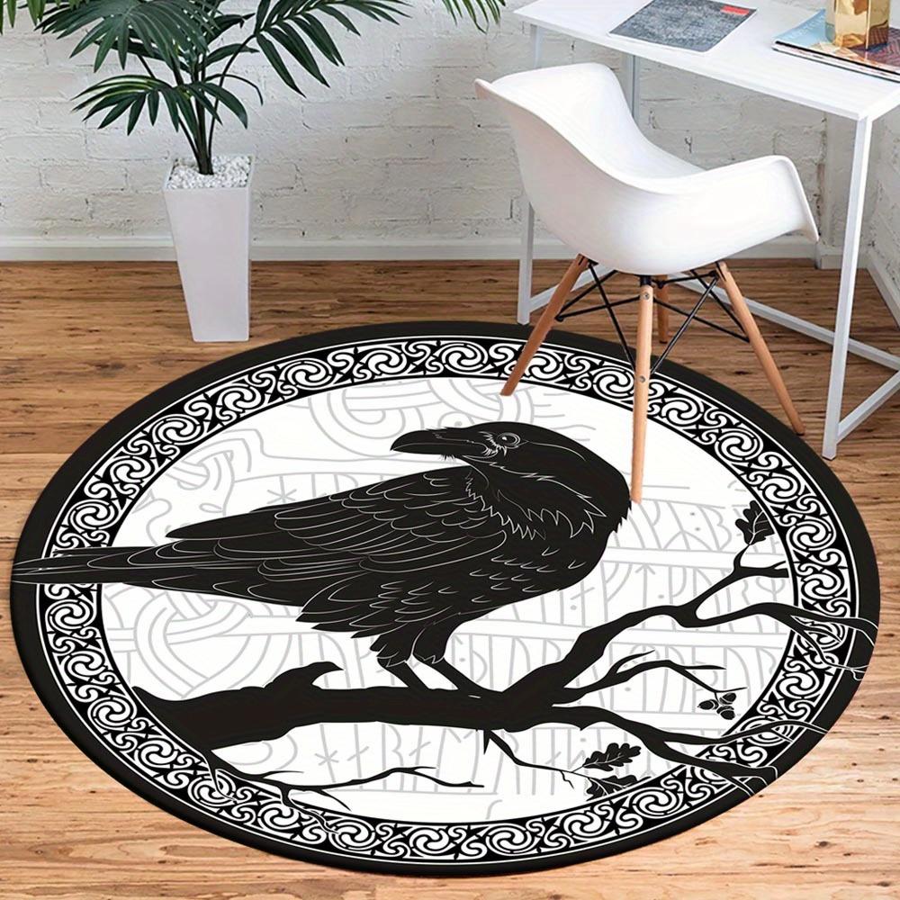 

1pc Retro 1655201587 Pattern Round Floor Mat, Non-slip for Living Room Bedroom Chair Carpets Home Decor Gifts, Home Decor Room Decor Outdoor 80cm by 80cm
