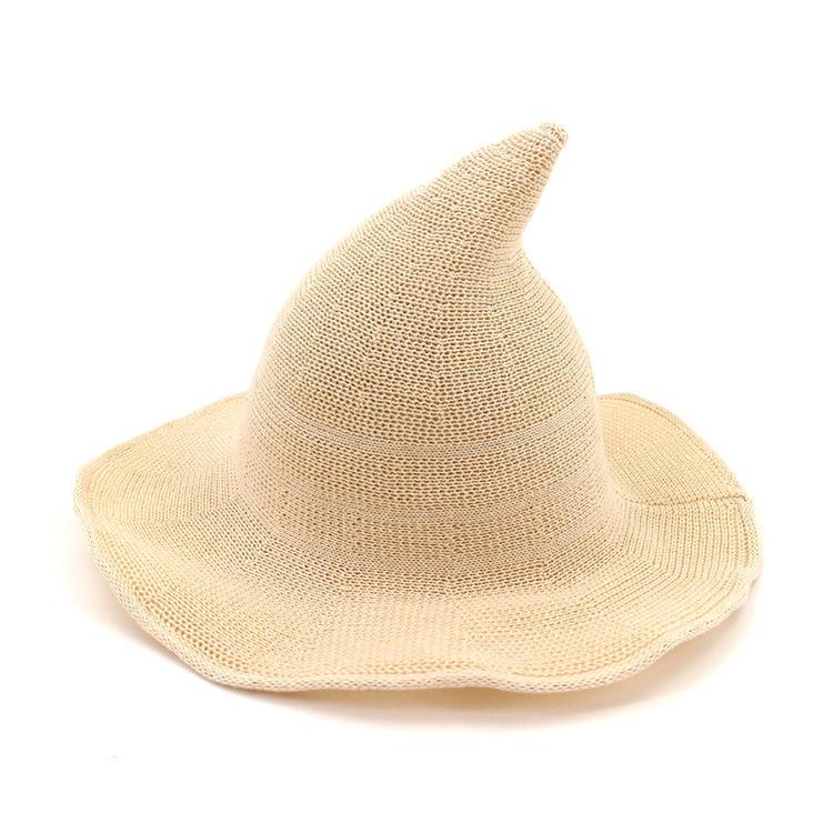 Cappello da Strega da Donna Vintage per Costume Cappello in Lana Lavorata a Maglia Festa Coseplay Maschera Cappello da Strega Decorazione Prop di Halloween